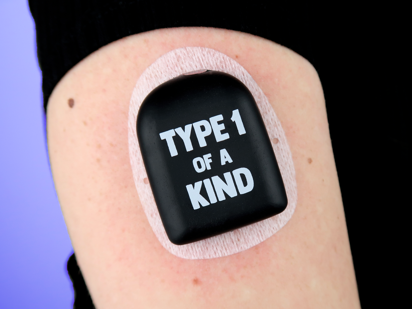 Omnipod Cover - Print - Type 1 Of A Kind - Black